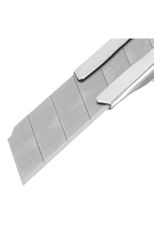 Нож, 18 мм, выдвижное лезвие, металлическая направляющая, эргономичная двухкомпонентная рукоятка Matrix