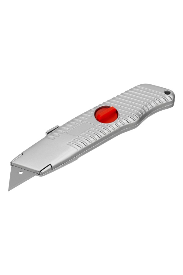 Нож, 19 мм, выдвижное трапециевидное лезвие, металлический корпус Matrix