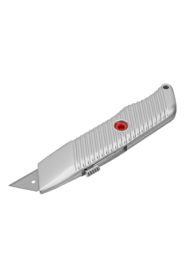 Нож, 19 мм, выдвижное трапециевидное лезвие, металлический корпус Matrix