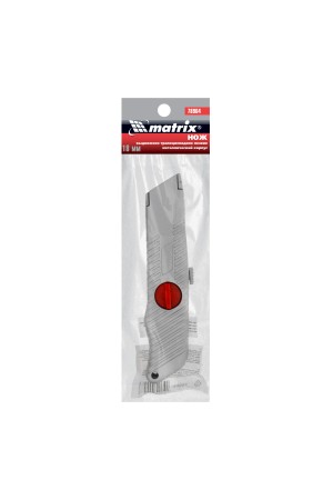 Нож, 19 мм, выдвижное трапециевидное лезвие, металлический корпус Matrix