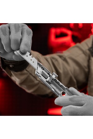 Нож, 19 мм, выдвижное трапециевидное лезвие, металлический корпус Matrix