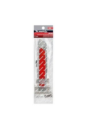 Нож, 19 мм, выдвижное трапециевидное лезвие, отделение для лезвий, метал. корпус Matrix