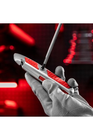 Нож, 19 мм, выдвижное трапециевидное лезвие, отделение для лезвий, метал. корпус Matrix