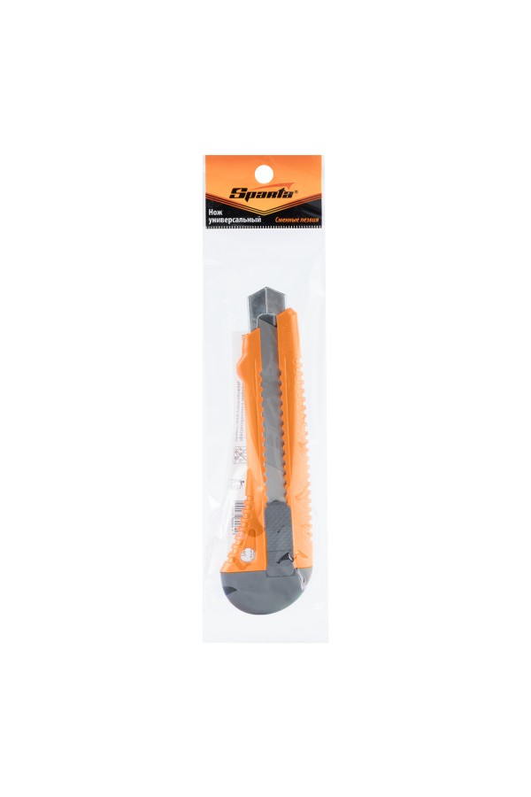 Нож, 18 мм, выдвижное лезвие, металлическая направляющая Sparta