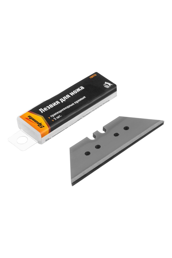 Лезвия, 19 мм, трапециевидные, прямые, 5 шт Sparta