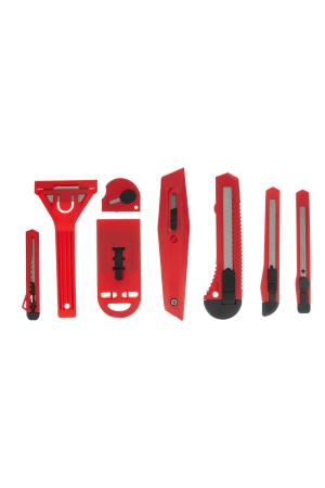 Набор ножей, выдвижные лезвия, 9 мм-3 шт, 18 мм-2 шт, скребки 40 и 52 мм Matrix