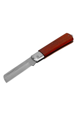 Нож складной, 200 мм, прямое лезвие, деревянная ручка Sparta