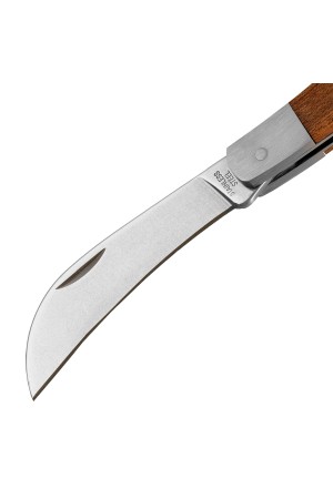 Нож садовый складной, изогнутое лезвие, 170 мм, деревянная рукоятка, Palisad