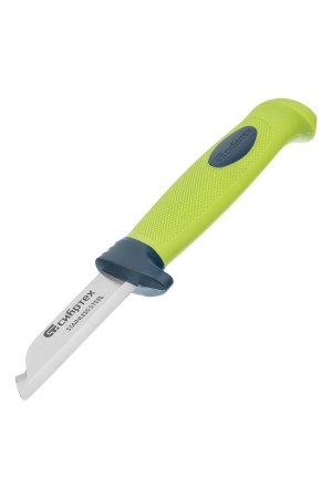 Нож монтажника с чехлом, обрезиненная рукоятка, 190 мм, лезвие 67 мм Сибртех