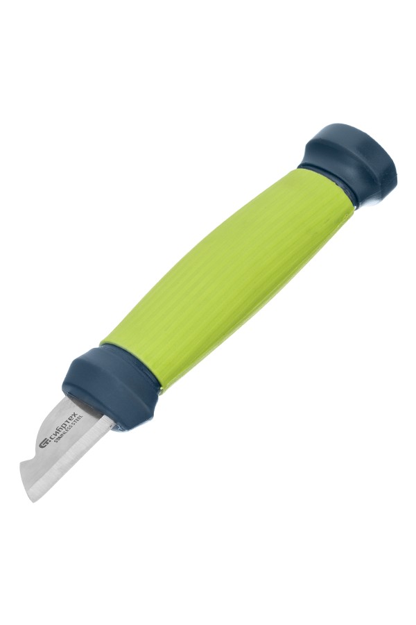 Нож монтажника с чехлом (заточка справа) обрезиненная рукоятка, 154 мм, лезвие 31 мм Сибртех