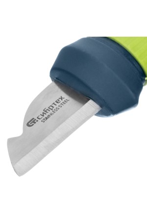 Нож монтажника с чехлом (заточка справа), обрезиненная рукоятка, 154 мм, лезвие 31 мм Сибртех