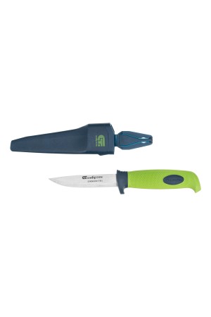 Нож универсальный с чехлом, обрезиненная рукоятка, 220 мм, лезвие 100 мм Сибртех