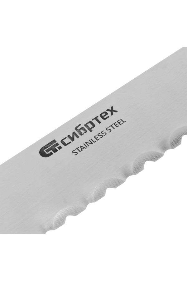 Нож для резки теплоизоляционных панелей, обрезиненная рукоятка, 475 мм, лезвие 340 мм Сибртех