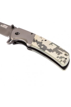 Нож туристический, складной, 220/90 мм, система Liner-Lock, с накладкой G10 на рукоятке Барс