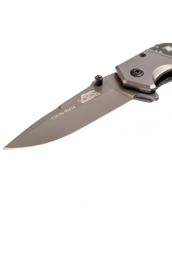 Нож туристический, складной, 203/90 мм, система Liner-Lock, с накладкой G10 на рукоятке Барс