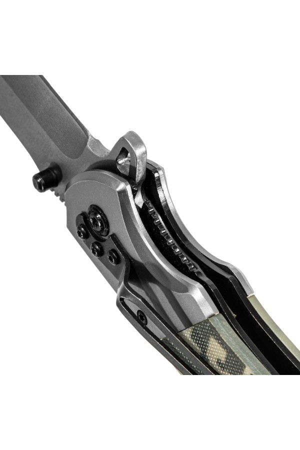 Нож складной, многоцелевой, системы Liner-Lock, с накладкой G10 на классической рукоятке Denzel