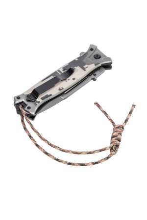 Нож складной, многоцелевой, системы Liner-Lock, с накладкой G10 на прямой рук-ке+стеклобой Denzel