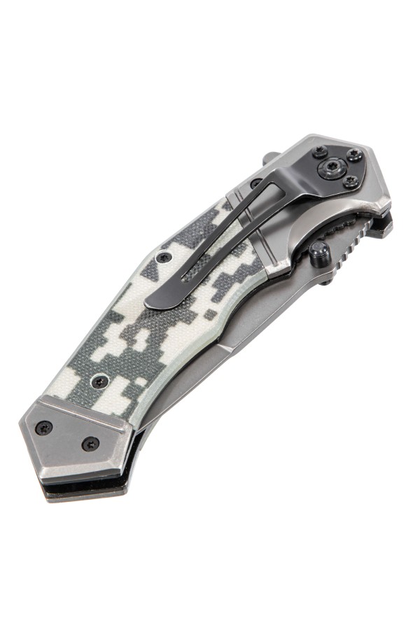 Нож складной, многоцелевой, системы Liner-Lock, с накладкой G10 на эргономичной рукоятке Denzel