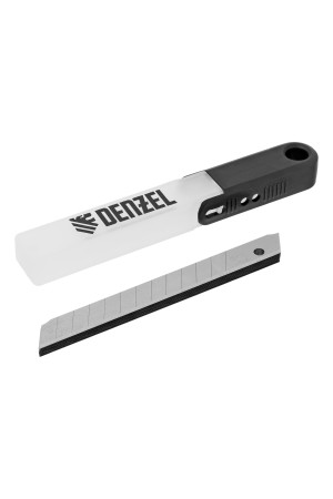 Лезвия, 9 мм, сталь SK5 - 0,4 мм, 10 штук// Denzel