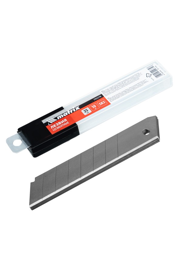 Лезвия, 25 мм, сталь SK5, 10 шт Matrix