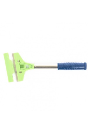 Скребок, фиксированное лезвие 100 мм, металлическая обрезиненная ручка, 250 мм Сибртех