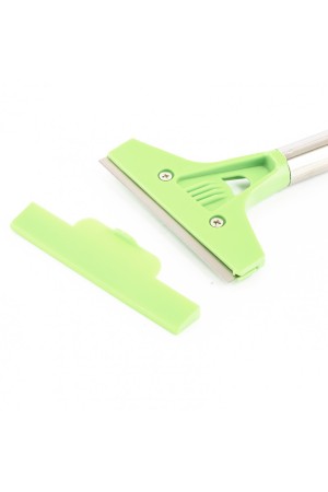 Скребок, фиксированное лезвие, 100 мм, металлическая обрезиненная ручка, 300 мм Сибртех