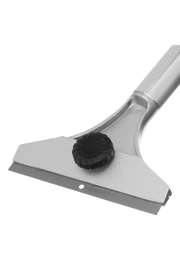 Скребок, 100 мм, фиксированное лезвие, удлиненная металлическая обрезиненная ручка Matrix