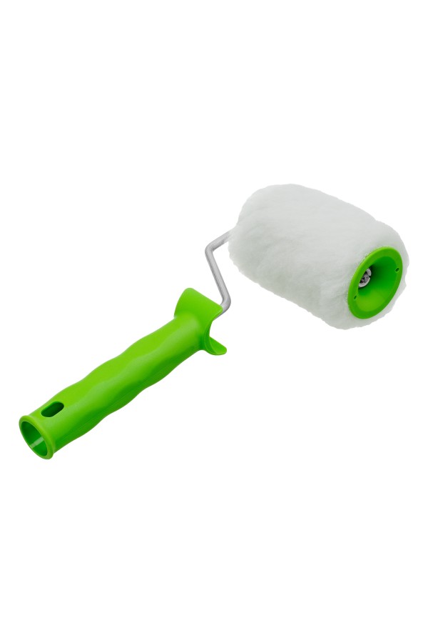 Валик "Искусственный мех" с ручкой, 100 мм, ворс 15 мм, D 48 мм, D ручки 6 мм, полиэстер Сибртех