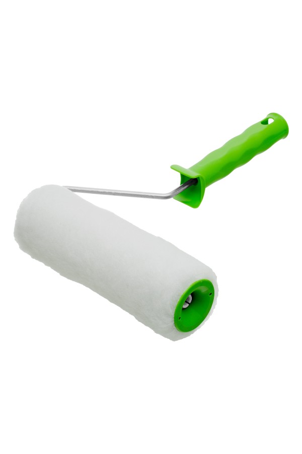 Валик "Искусственный мех" с ручкой, 200 мм, ворс 15 мм, D 48 мм, D ручки 6 мм, полиэстер Сибртех