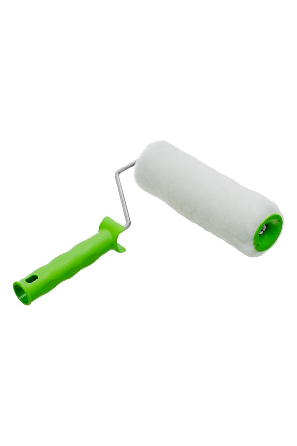 Валик "Искусственный мех" с ручкой, 200 мм, ворс 15 мм, D 48 мм, D ручки 6 мм, полиэстер Сибртех