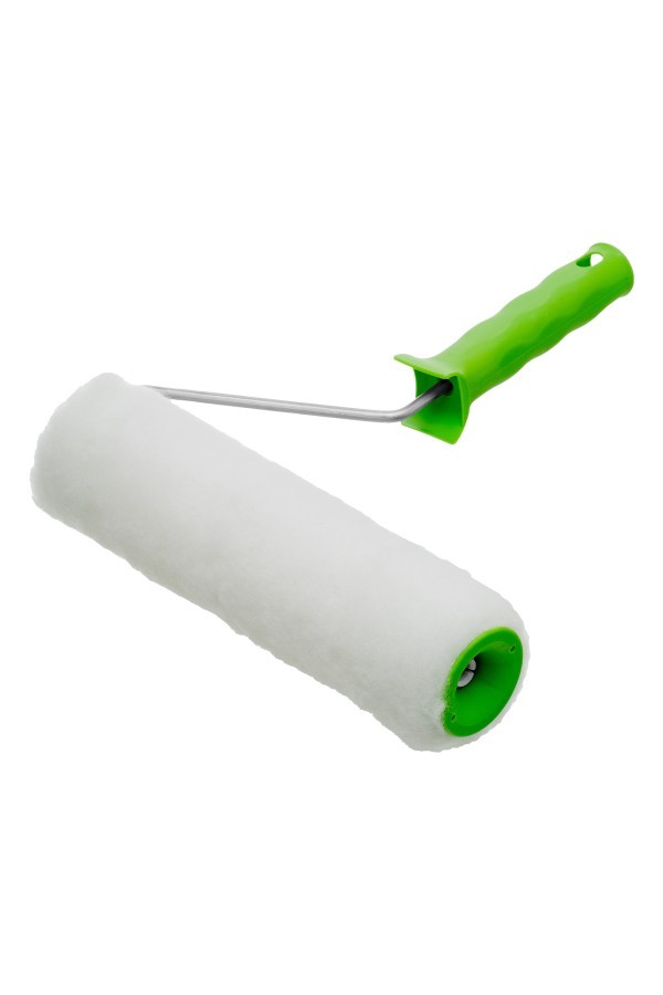 Валик "Искусственный мех" с ручкой, 250 мм,ворс 15 мм, D 48 мм, D ручки 6 мм, полиэстер Сибртех