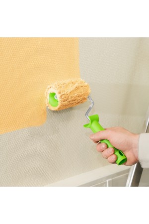 Валик с натуральным мехом, с ручкой, 100 мм, ворс 12 мм, D 48 мм, D ручки 6 мм, Россия Сибртех