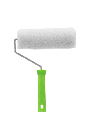 Валик с натуральным мехом, с ручкой, 200 мм, ворс 12 мм, D 48 мм, D ручки 6 мм, Россия Сибртех