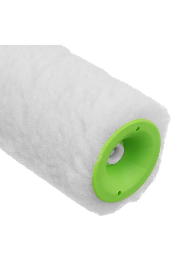 Валик с натуральным мехом, с ручкой, 200 мм, ворс 12 мм, D 48 мм, D ручки 6 мм, Сибртех