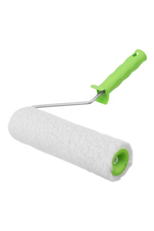 Валик с натуральным мехом, с ручкой, 250 мм, ворс 12 мм, D 48 мм, D ручки 6 мм, Россия Сибртех