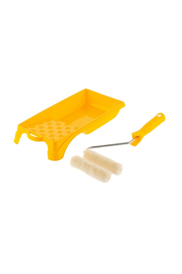 Малярный набор для работ с лаками: кювета 150 мм х 290 мм и мини-валик 110 мм Сибртех