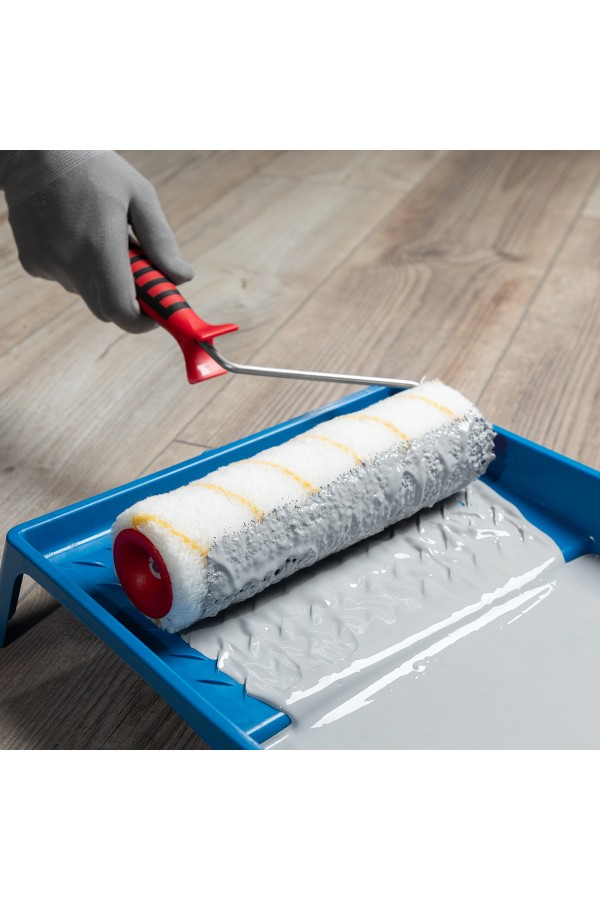 Валик для внутренних работ синтетический, с двухком.ручкой, 250 мм, ворс 12 мм, D 48 мм, D ручки 6 мм, полиакрил Matrix