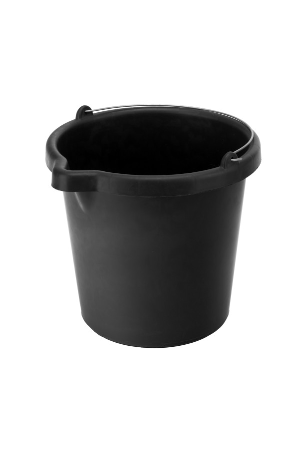 Ведро строительное пластмассовое, 12 л, высокопрочное с носиком Сибртех