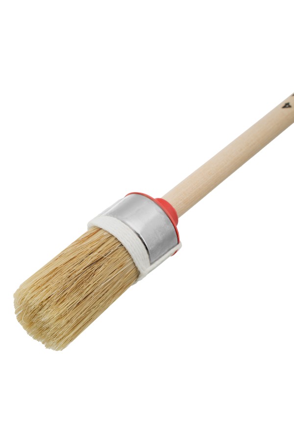 Кисть круглая, Профи №4 (25 мм) натуральная щетина, деревянная ручка MTX