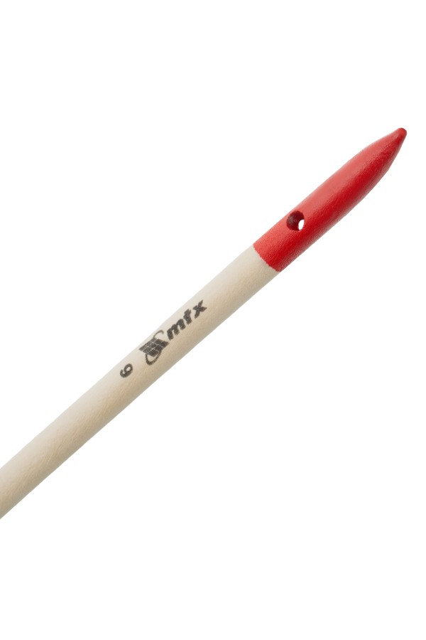 Кисть круглая, Профи №6 (30 мм) натуральная щетина, деревянная ручка MTX