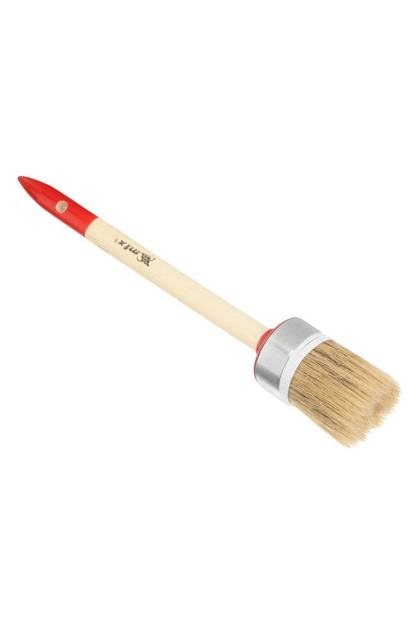 Кисть круглая, Профи №8 (35 мм) натуральная щетина, деревянная ручка MTX