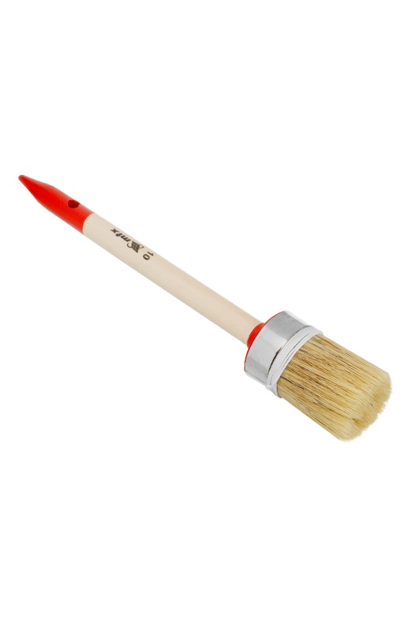 Кисть круглая, Профи №10 (40 мм) натуральная щетина, деревянная ручка MTX