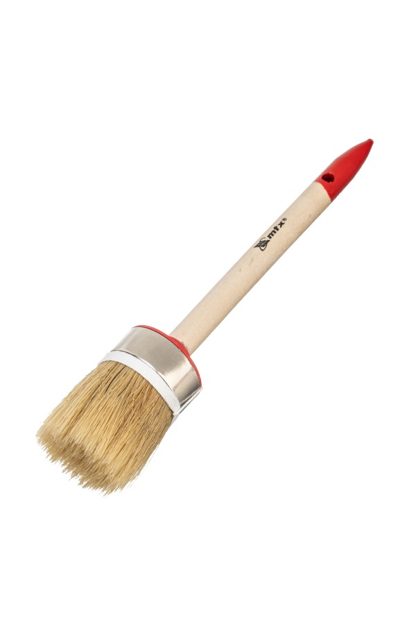 Кисть круглая, Профи №12 (45 мм) натуральная щетина, деревянная ручка MTX