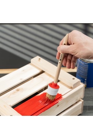 Кисть круглая № 8 (35 мм), натуральная щетина, деревянная ручка MTX