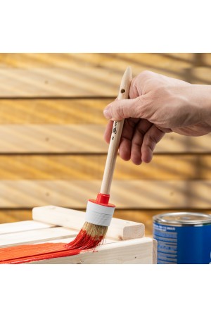 Кисть круглая № 8 (35 мм), натуральная щетина, деревянная ручка MTX