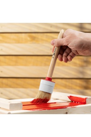 Кисть круглая №12 (45 мм), натуральная щетина, деревянная ручка MTX