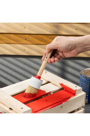 Кисть круглая №12 (45 мм), натуральная щетина, деревянная ручка MTX