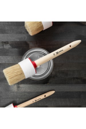 Кисть круглая №16 (55 мм), натуральная щетина, деревянная ручка MTX