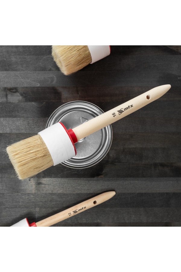 Кисть круглая №16 (55 мм) натуральная щетина, деревянная ручка MTX