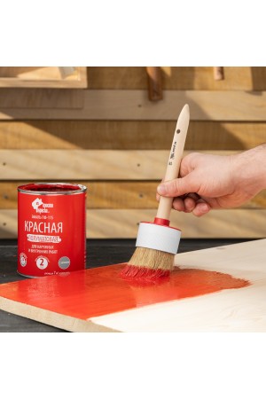 Кисть круглая №18 (60 мм), натуральная щетина, деревянная ручка MTX